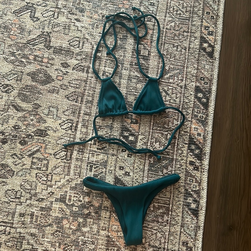 Kulani kini green/blue bikini